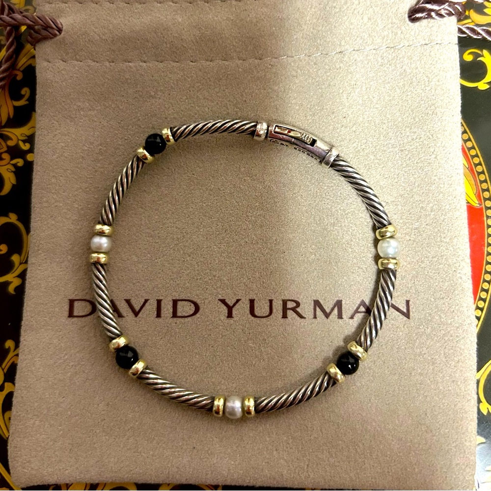 DY Hampton Onyx & Pearl Bracelet